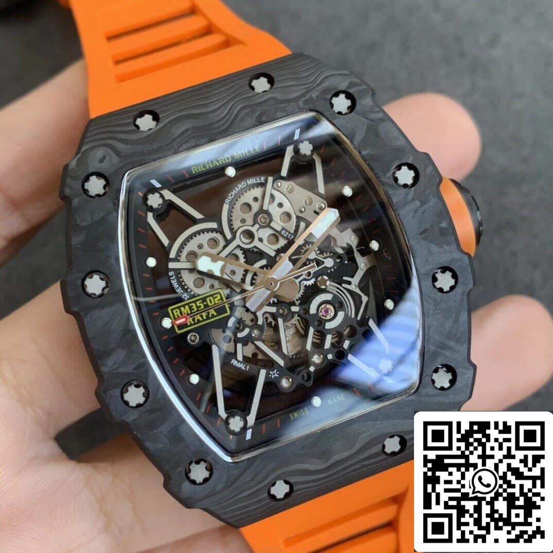 Richard Mille RM35-02 1:1 Best Edition KV Factory V3 Orangefarbenes Armband