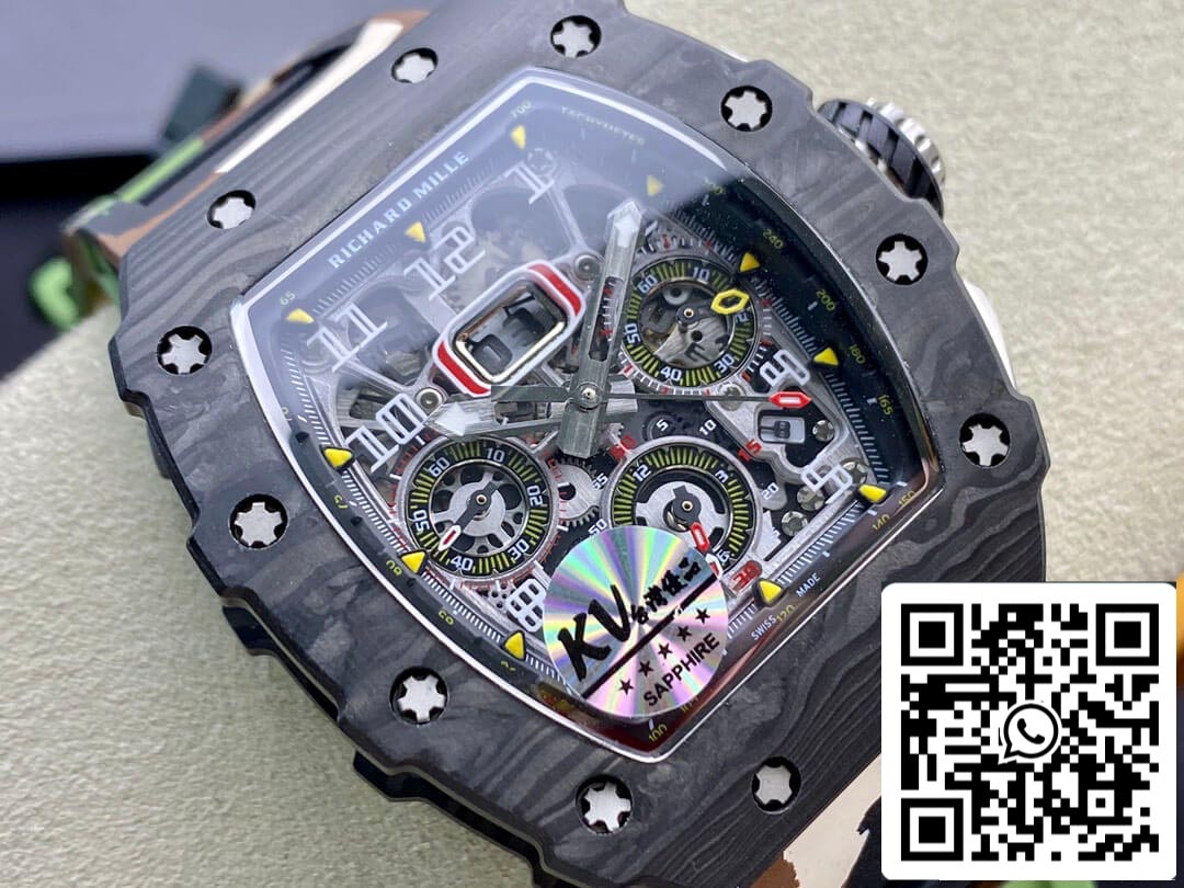 Richard Mille RM-011 1:1 Best Edition KV Factory V2 Carbon Fiber Camo Strap
