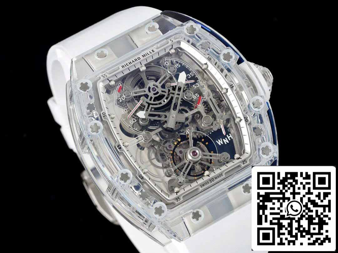 Richard Mille RM 56-01 Tourbillon 1:1 Meilleure édition Bracelet en caoutchouc blanc RM Factory