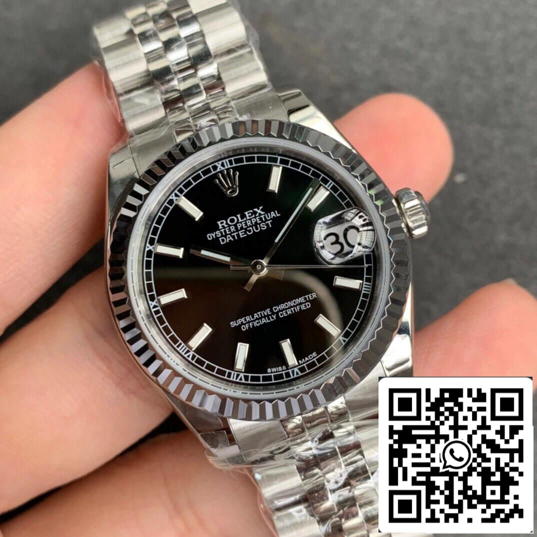 Rolex Datejust M178274-0004 1:1 Best Edition GS Factory Schwarzes Zifferblatt