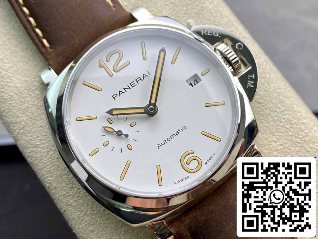 Panerai Luminor PAM01046 1:1 Best Edition VS Factory Weißes Zifferblatt