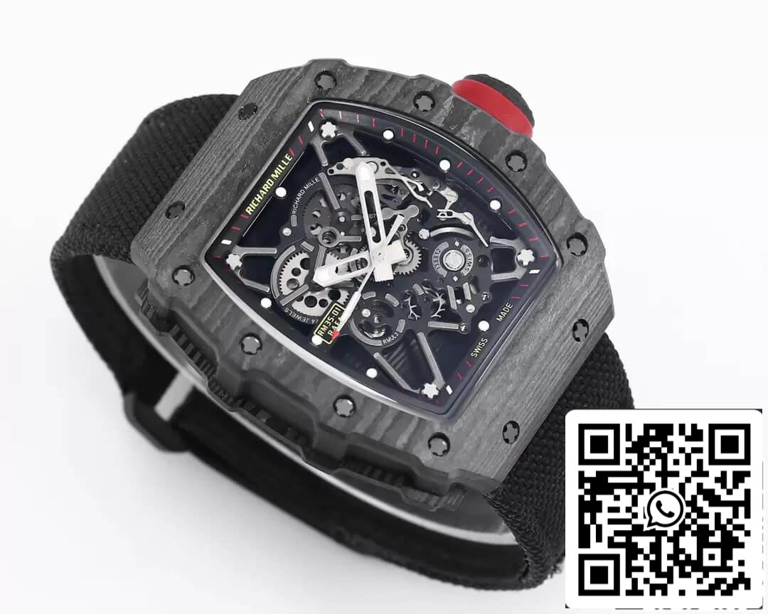 Richard Mille RM35-01 1:1 Best Edition BBR Factory Black Carbon Fiber Case