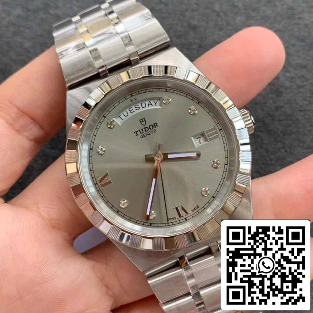 Replika Tudor Royal M28600-0002 Day Date V7 Factory Diamant-Zifferblatt