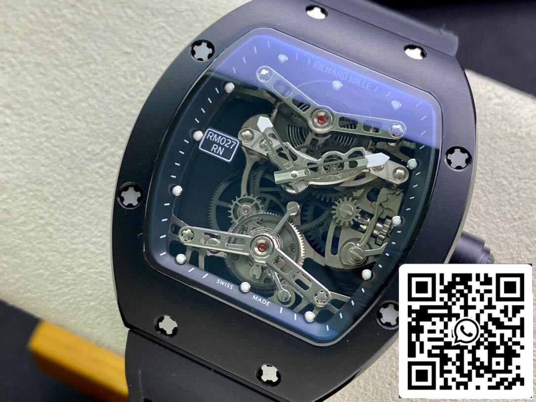 Richard Mille RM027 1:1 Meilleure édition EUR Factory Cadran noir transparent