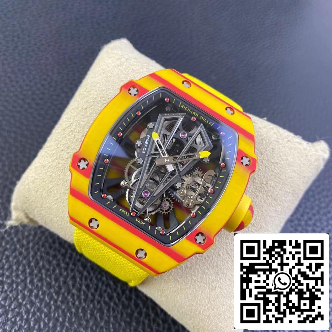 Richard Mille RM27-03 Rafael Nadal Tourbillon 1:1 Best Edition RM Factory Yellow Strap