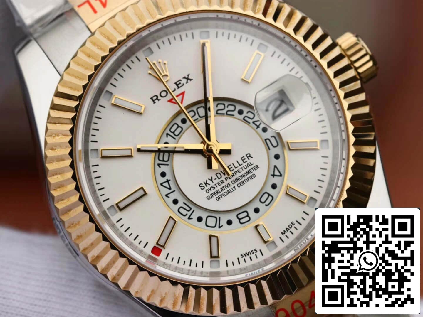 Rolex Sky Dweller M326933-0009 Beste 1:1 Edition Noob Factory Weißes Zifferblatt
