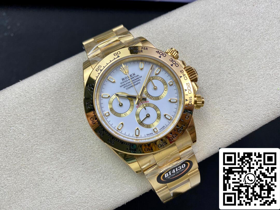 Rolex Daytona M116508-0001 1:1 Meilleure édition BT Factory Cadran blanc