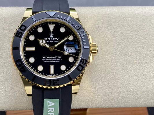 Rolex Yacht-Master 42 Black Dial Yellow Gold  M226658-0001  1:1 Best Edition AR Factory Counterweight Version