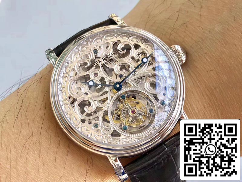 Patek Philippe Tourbillon P83000 1:1 Meilleure édition Cadran argenté Tourbillon suisse