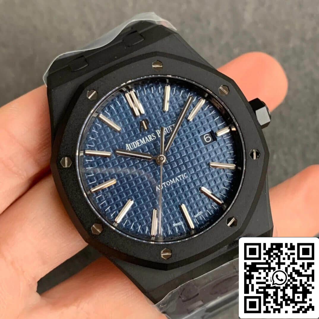 Audemars Piguet Royal Oak 15400 DLC Carbon Best Edition ZF Factory Blue Dial EU Watch Store