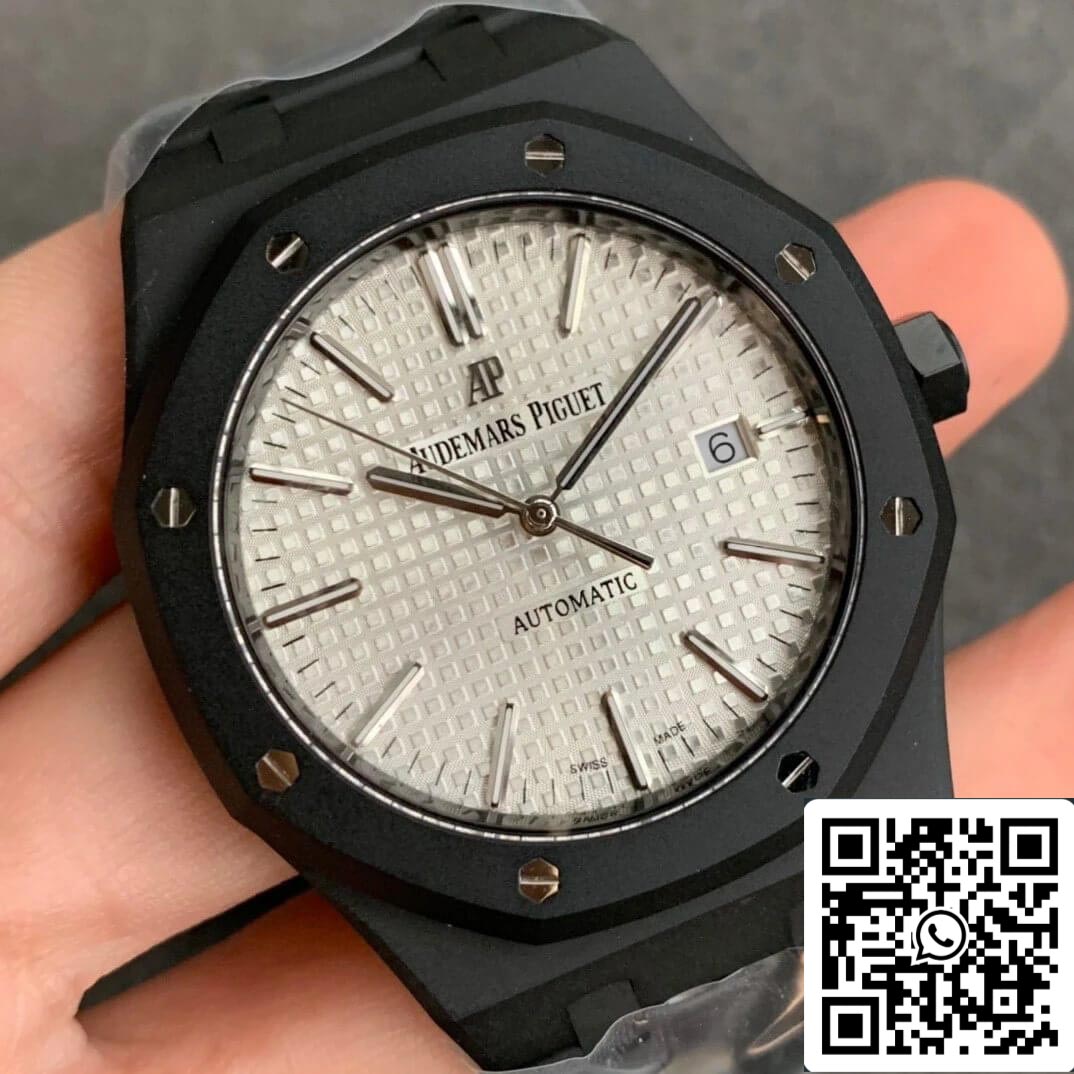 Audemars Piguet Royal Oak 15400 DLC Carbon Best Edition ZF Factory White Dial EU Watch Store