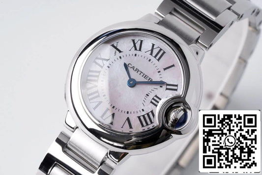 Ballon Bleu De Cartier 28MM 1:1 Best Edition AF Factory Mother-Of-Pearl Dial US Replica Watch
