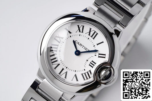 Ballon Bleu De Cartier 28MM W69010Z4 1:1 Best Edition AF Factory White Dial US Replica Watch