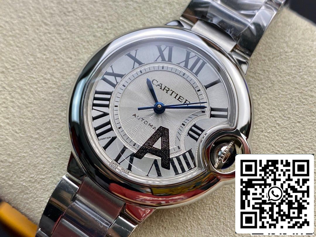 Ballon Bleu De Cartier 33MM W6920071 1:1 Best Edition V6 Factory White Dial US Replica Watch