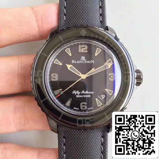 Blancpain Fifty Fathoms 5015-11C30-52 ZF Factory Mechanical Watches 1:1 Best Edition Swiss ETA1315 Black Dia US Replica Watch
