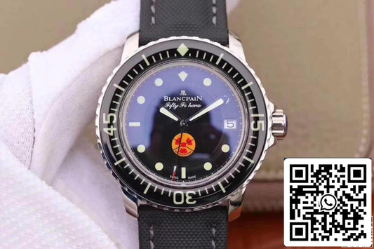 Blancpain Fifty Fathoms 5015B-1130-52 ZF Factory 1:1 Best Edition Swiss ETA2836-2 Superlumed Correct Textured Black Dial US Replica Watch