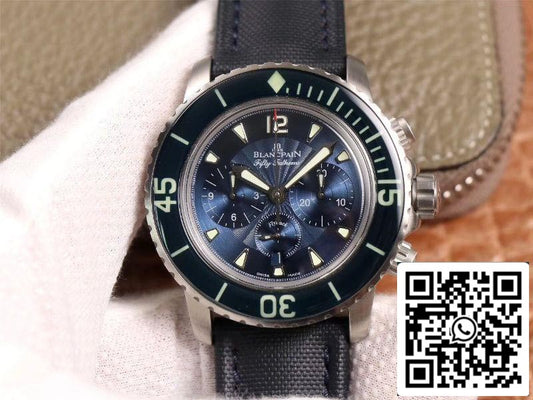Blancpain Fifty Fathoms 5085FB-1140-52B 1:1 Best Edition OM factory Blue Dial Swiss ETA7750 US Replica Watch