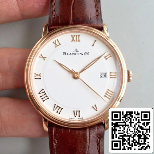 Blancpain Villeret 6651-3642-55B 1:1 Best Edition ZF Factory White Dial US Replica Watch