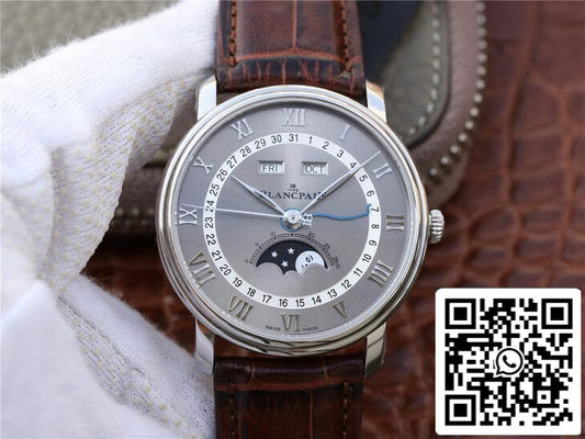 Blancpain Villeret 6654-1113-55B 1:1 Best Edition OM Factory V2 Grey Dial US Replica Watch