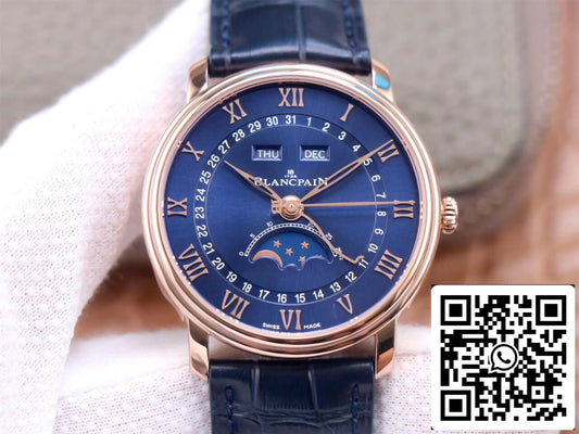 Blancpain Villeret 6654-3640-55 1:1 Best Edition OM Factory V3 Rose Gold US Replica Watch