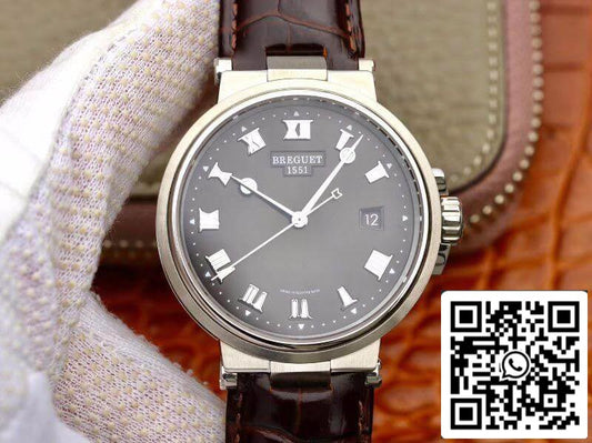Breguet MARINE 5517TI/G2/9ZU V9 Factory Mechanical Watches 1:1 Best Edition Swiss ETA9015 Grey dial US Replica Watch