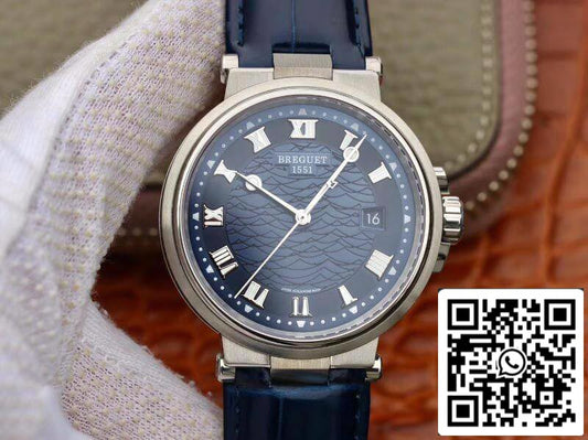 Breguet Marine 5517BB/Y2/9ZU V9 Factory Men Watches 1:1 Best Edition Swiss ETA9015 blue dial US Replica Watch