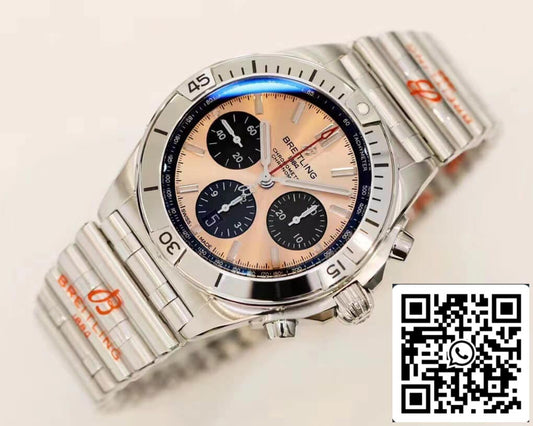 Breitling Chronomat AB0134101K1A1 1:1 Best Edition GF Factory Rose Gold Dial US Replica Watch