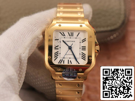 Cartier De Santos WSSA0010 1:1 Best Edition BV Factory 18K Gold US Replica Watch