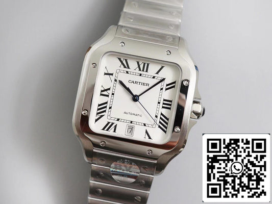 Cartier Santos WSSA0009 1:1 Best Edition BV Factory White Dial US Replica Watch