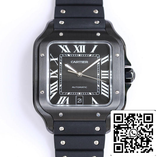 Cartier Santos WSSA0039 1:1 Best Edition GF Factory V2 Rubber Strap US Replica Watch