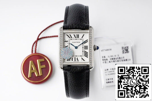 Cartier Tank Quartz 1:1 Best Edition AF Factory Diamond Bezel US Replica Watch