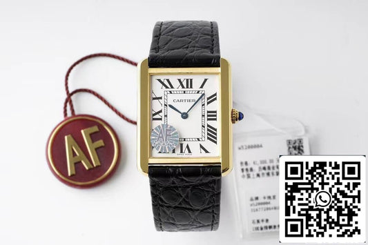 Cartier Tank Quartz W5200004 1:1 Best Edition AF Factory White Dial US Replica Watch