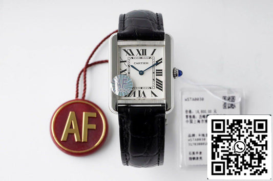 Cartier Tank Quartz WSTA0030 1:1 Best Edition AF Factory White Dial US Replica Watch