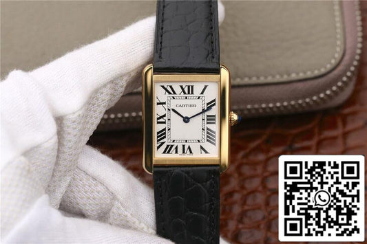 Cartier Tank W5200002 1:1 Best Edition K11 Factory Gold Case US Replica Watch
