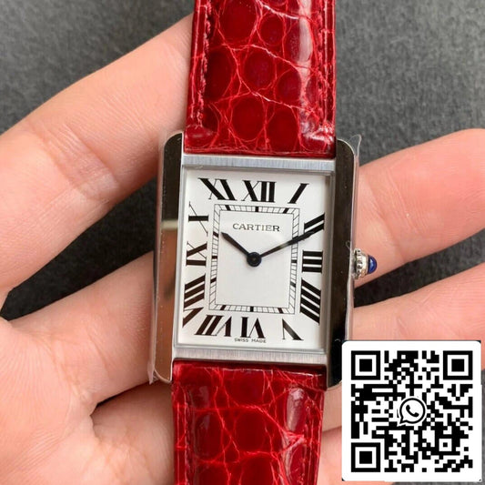 Cartier Tank W5200005 1:1 Best Edition K11 Factory White Dial US Replica Watch