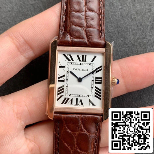 Cartier Tank W5200024 1:1 Best Edition K11 Factory Rose Gold US Replica Watch