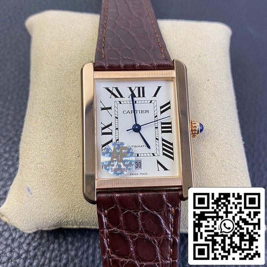 Cartier Tank W5200026 1:1 Best Edition AF Factory Rose Gold Case US Replica Watch