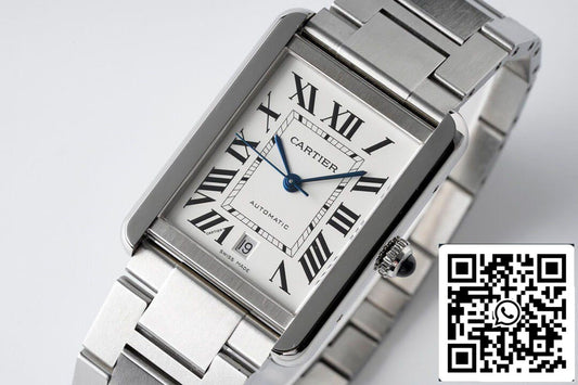 Cartier Tank W5200028 1:1 Best Edition AF Factory Stainless Steel US Replica Watch