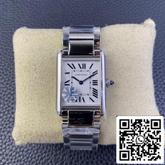 Cartier Tank WSTA0052 1:1 Best Edition AF Factory Stainless Steel Case US Replica Watch