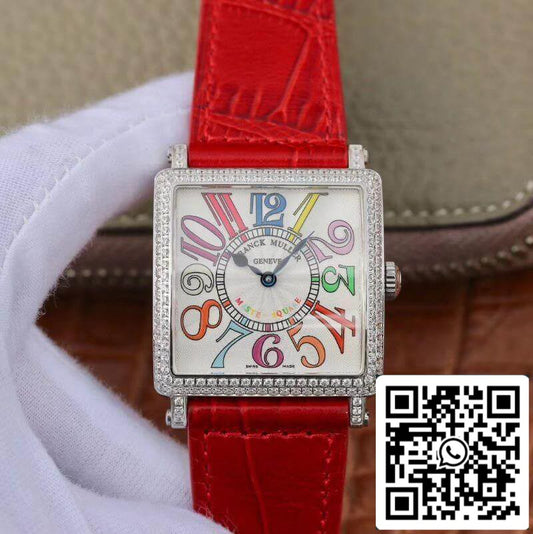 Franck Muller Master Square Ladies 6002 M QZ R GF Factory 1:1 Best Edition Swiss Replica Watch in White Dial US Replica Watch