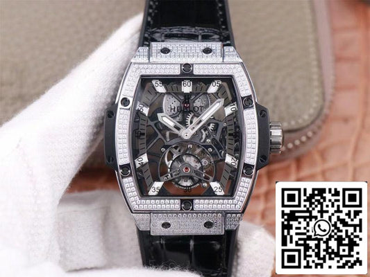 Hublot Masterpiece Tourbillon 906.NX.0129.VR.AES13 1:1 Best Edition JB Factory Diamond Swiss HUB 9006 US Replica Watch