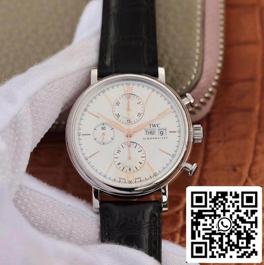 IWC Portofino Chronograph 42mm Multi-function IW391022 ZF Factory 1:1 Best Edition Swiss ETA7750 US Replica Watch