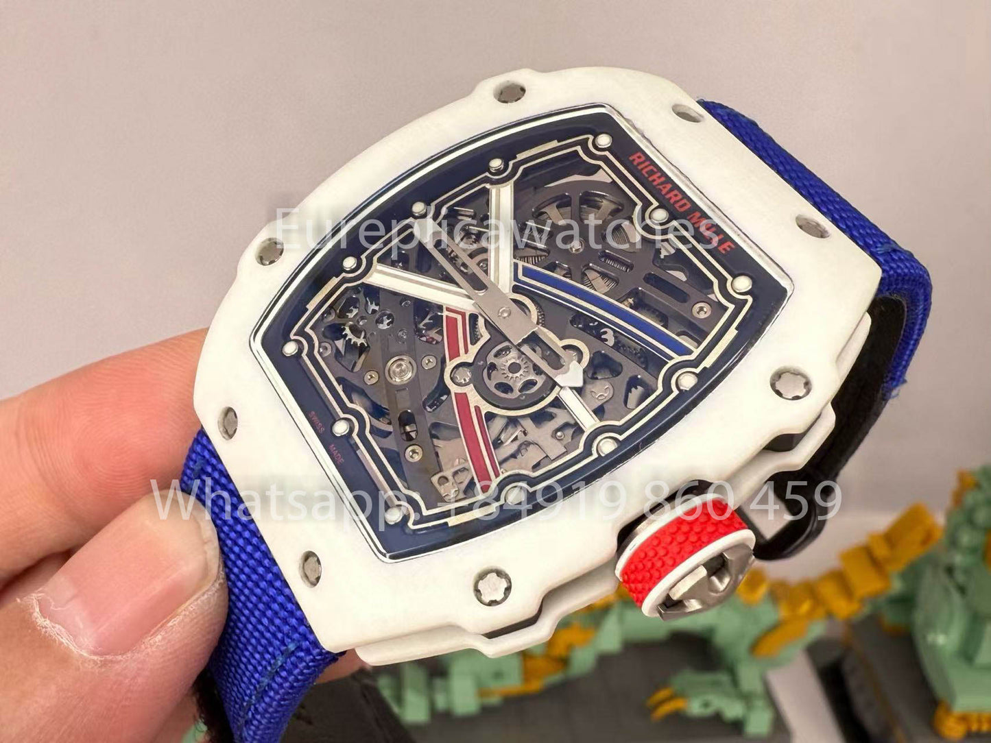 Replik Richard Mille RM67-02 Alexis Pinturault White Carbon NTPT 1:1 Bester Klon V5 Neueste Version