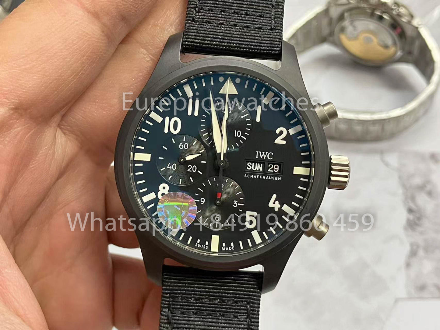 IWC Pilot IW389101 1:1 Best Edition ZF Factory Ceramics Black Dial