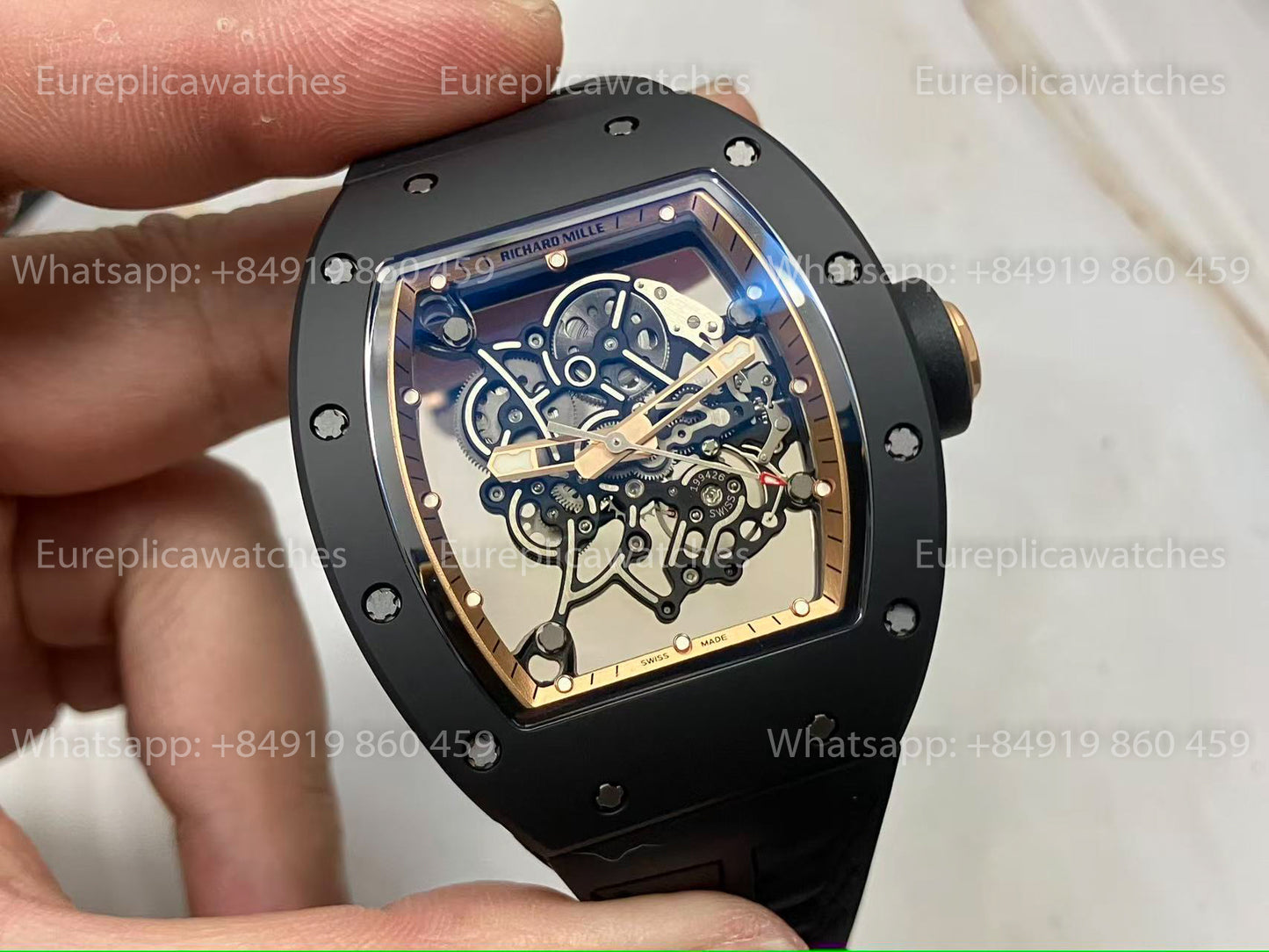 UMI RICHARD MILLE RM055 Schwarzes Keramikgehäuse 1:1 Hochwertige Sonderedition