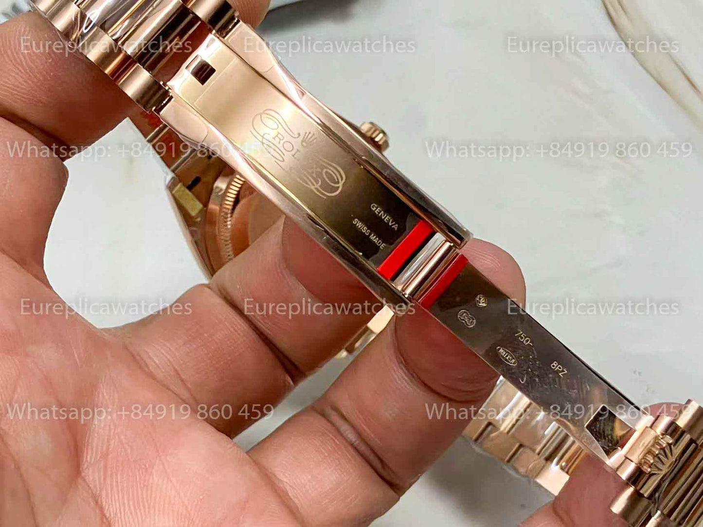 Rolex Day Date m128395tbr-0032 Rose Gold 1:1 Best Clone 8+ Factory Counterweight Version
