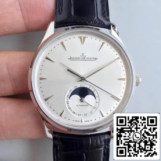 Jaeger-LeCoultre Master Ultra-Thin Q1368420 ZF Factory 1:1 Best Edition Swiss ETA925 Silver Dial Black Leather Strap US Replica Watch