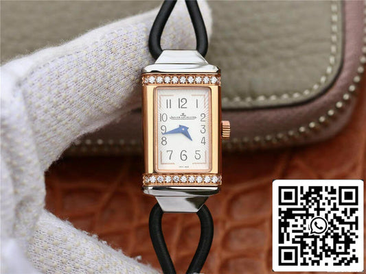 Jaeger LeCoultre Reverso 3264520 1:1 Best Edition MG Factory Rose Gold Diamond US Replica Watch