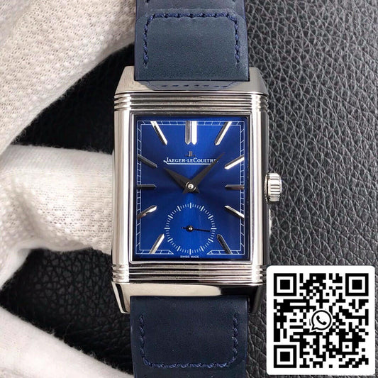 Jaeger LeCoultre Reverso Flip 1:1 Best Edition MG Factory Stainless Steel Blue Dial US Replica Watch
