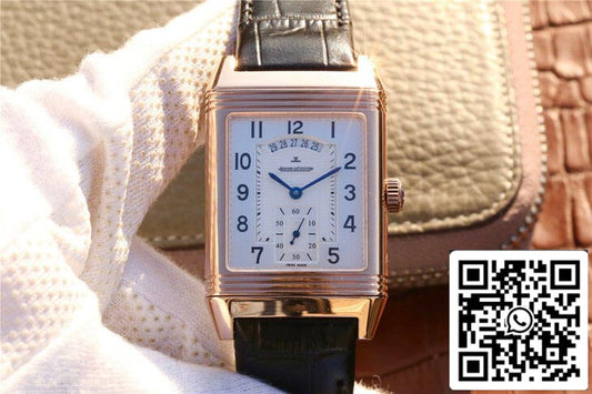 Jaeger LeCoultre Reverso Q2712510 1:1 Best Edition Rose Gold Silver Dial US Replica Watch